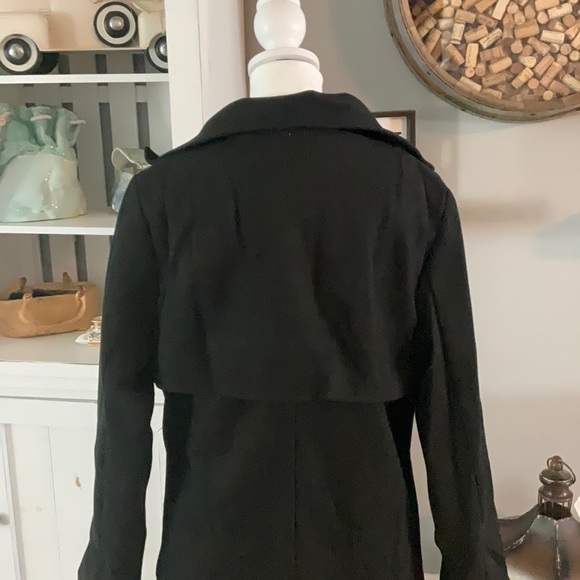NWT Black Double Button Overcoat - Picture 10 of 10